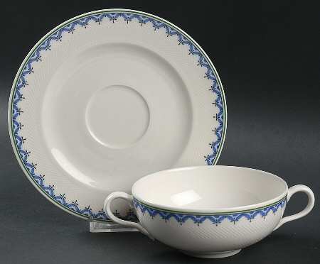 Casa Look Flat Cream Soup Bowl & Breakfast Saucer Set