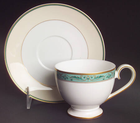 Cassis (Bone) Footed Cup & Saucer Set