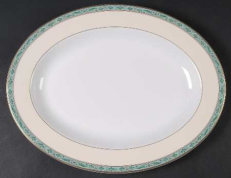 Cassis (Bone) 14" Oval Serving Platter