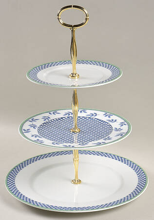 Castell 13 7/8"-14 1/4" 3-Tiered Serving Tray(DP,SP,BB) HC