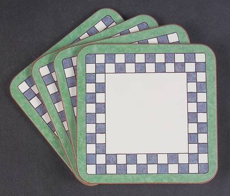 Castell (4 Pc) Cork Back Square Coaster Set