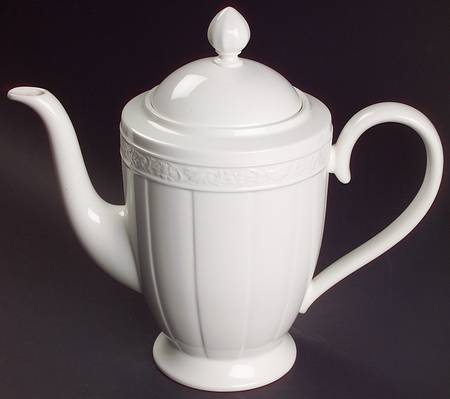 Cameo White (Weiss) Coffee Pot & Lid