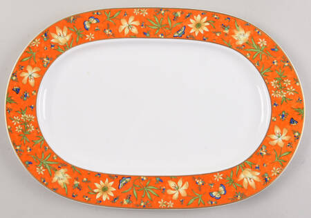 Celine Orange 13" Oval Serving Platter