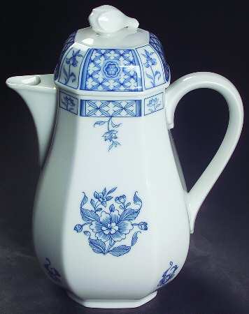 China Blue Coffee Pot & Lid