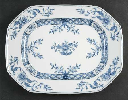 China Blue 12" Oval Serving Platter