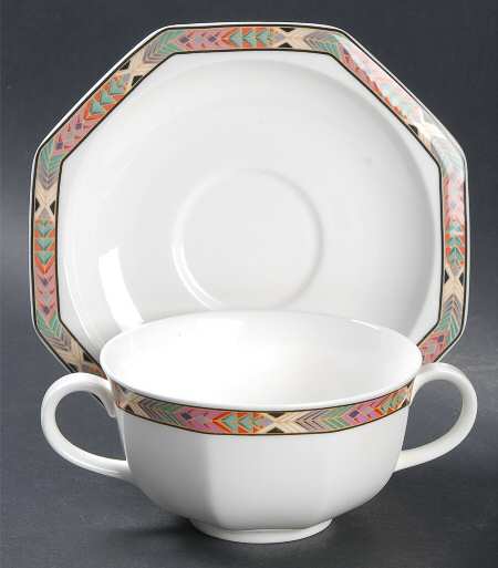 Cheyenne Flat Cream Soup Bowl & Saucer Set