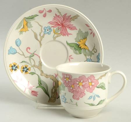 Chintz Flat Cup & Saucer Set
