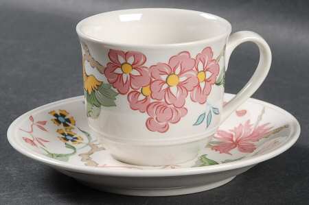 Chintz Flat Demitasse Cup & Saucer Set