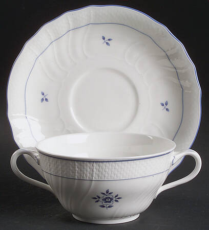 Coburg Flat Cream Soup Bowl & Saucer Set