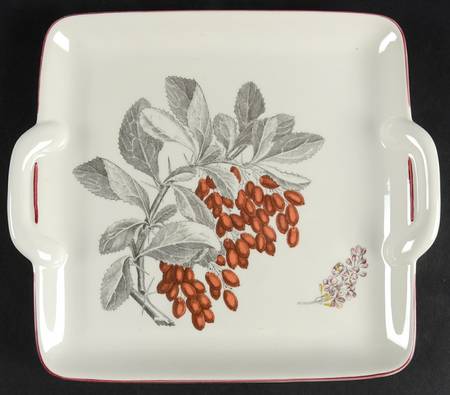 Como Square Handled Cake Plate