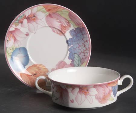 Corolla Flat Cream Soup Bowl & Saucer Set