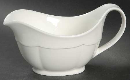 Damasco White Gravy Boat