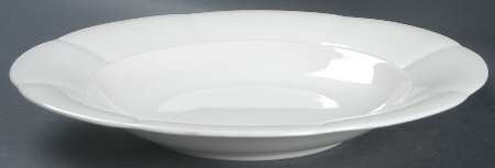 Damasco White Large Rim Soup Bowl