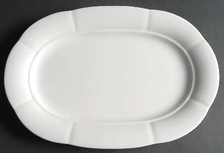 Damasco White 14" Oval Serving Platter