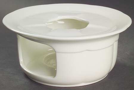 Damasco White China Warmer Stand