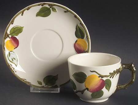 The Delicious Apple Flat Cup & Saucer Set