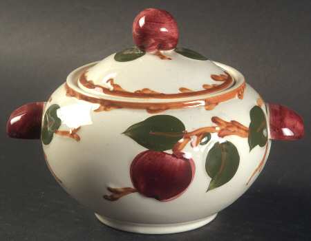 Delicious Apple Sugar Bowl & Lid