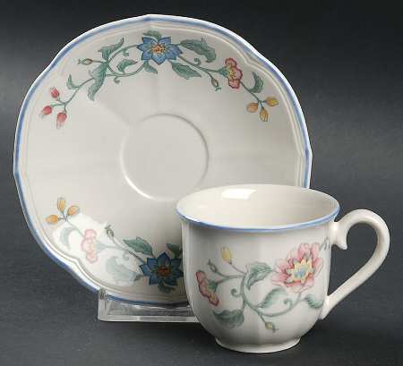 Delia Flat Demitasse Cup & Saucer Set