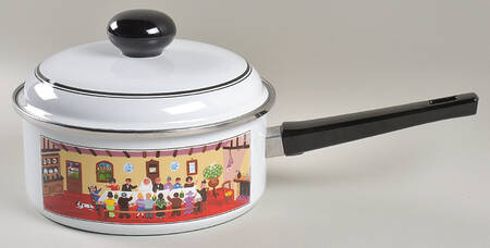 Design Naif 3 Quart Covered Metal Saucepan