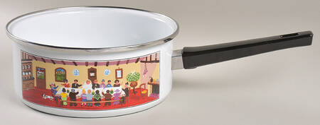 Design Naif 3 Quart Covered Metal Saucepan, No Lid