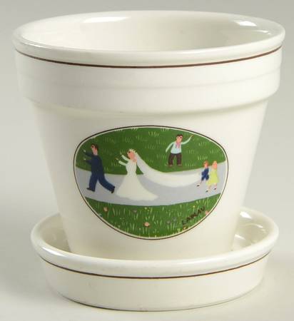 Design Naif 3" Flower Pot & Underplate by Villeroy & Boch