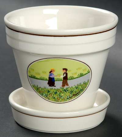 Design Naif 2" Flower Pot & Underplate