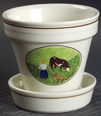 Design Naif 2" Flower Pot & Underplate by Villeroy & Boch