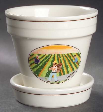 Design Naif 3" Flower Pot & Underplate