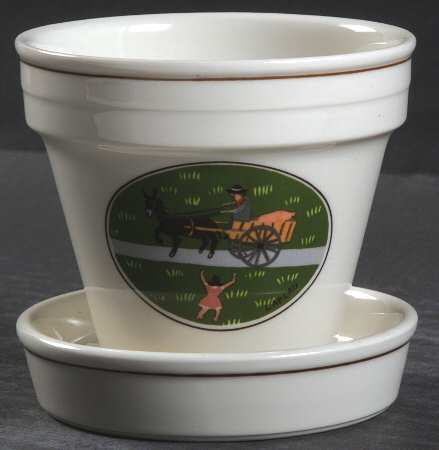 Design Naif 2" Flower Pot & Underplate