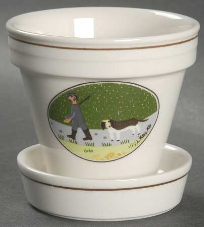 Design Naif 2" Flower Pot & Underplate