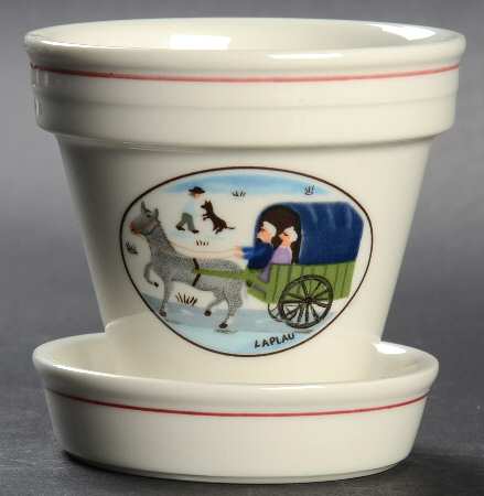 Design Naif 2" Flower Pot & Underplate
