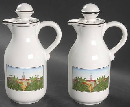Design Naif Handled Vinegar and Oil with Stoppers by Villeroy & Boch