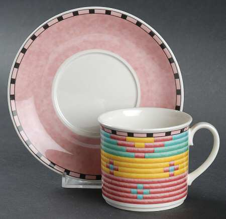Ethno Flat Cup & Saucer Set