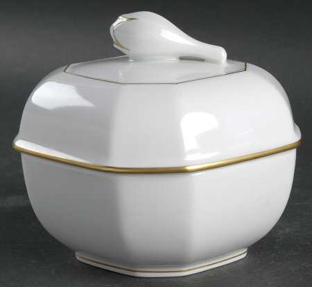 Facette Gold Sugar Bowl & Lid