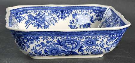 Fasan Blue 7" Square Vegetable Bowl
