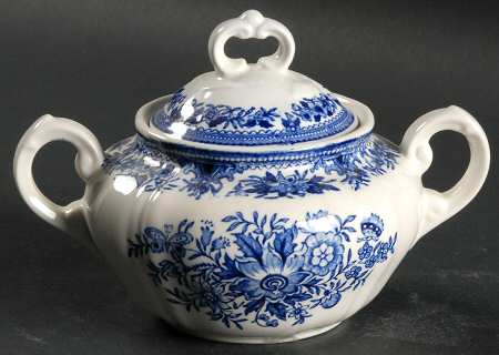 Fasan Blue Mini Sugar Bowl & Lid