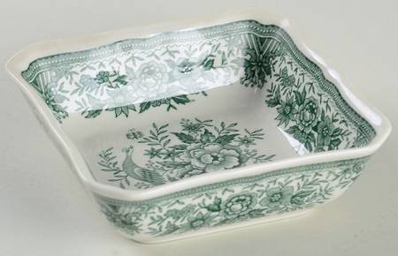 Fasan Green Square Fruit/Dessert (Sauce) Bowl