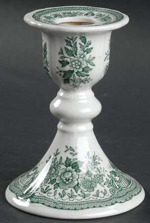 Fasan Green Single Light Candlestick