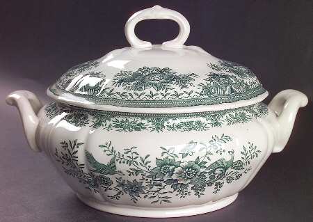 Fasan Green Round Covered Vegetable