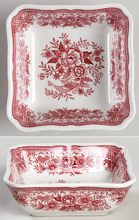 Fasan Red Square Fruit/Dessert (Sauce) Bowl