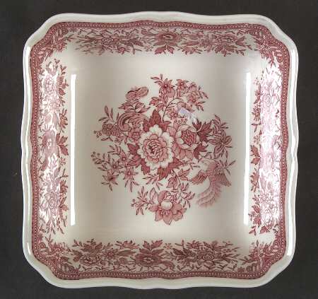 Fasan Red 7" Square Vegetable Bowl
