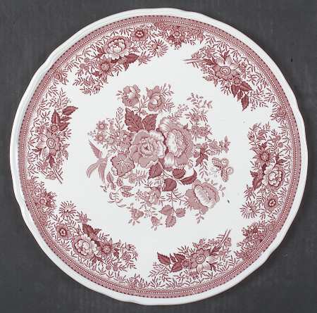 Fasan Red Round Torte Plate