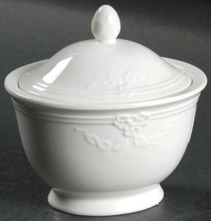 Fiori Weiss Sugar Bowl & Lid