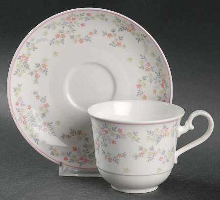 Fleurosa Flat Cup & Saucer Set