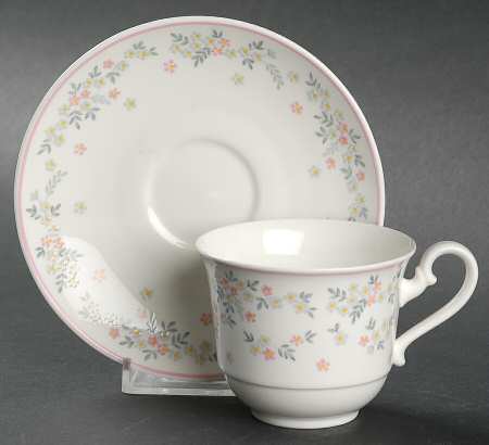 Fleurosa Flat Demitasse Cup & Saucer Set