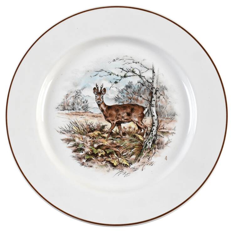 Fontainebleau (No Border, Brown Trim) Salad Plate