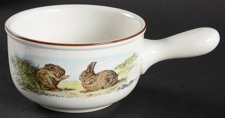 Fontainebleau (No Border, Brown Trim) Egg Poacher
