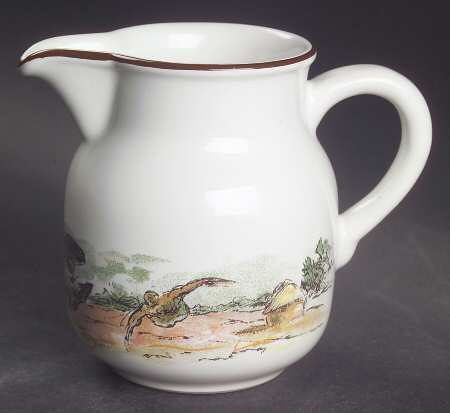 Fontainebleau (No Border, Brown Trim) Creamer