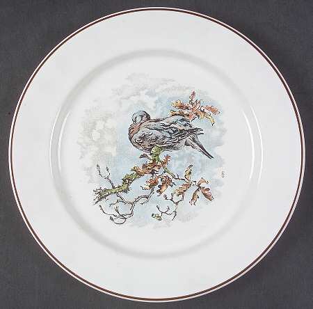 Fontainebleau (No Border, Brown Trim) Salad Plate