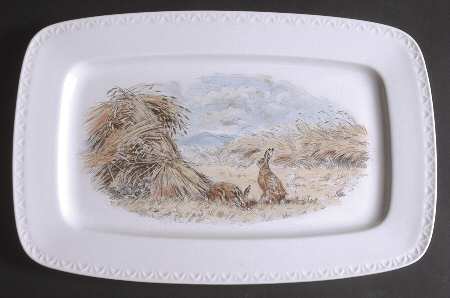 Fontainebleau (Raised Dots, No Trim) 15" Oval Serving Platter